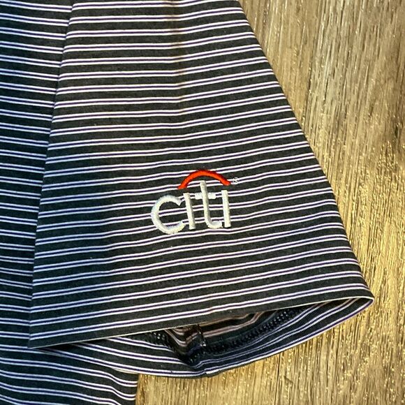 POLO GOLF Ralph Lauren Gray Stripe POLO SHIRT Citi‎ Mens Size Small big Pony - Picture 6 of 10